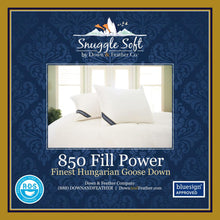 Load image into Gallery viewer, Snuggle Soft 850 Goose Down Pillow Queen Size - Extra Firm
